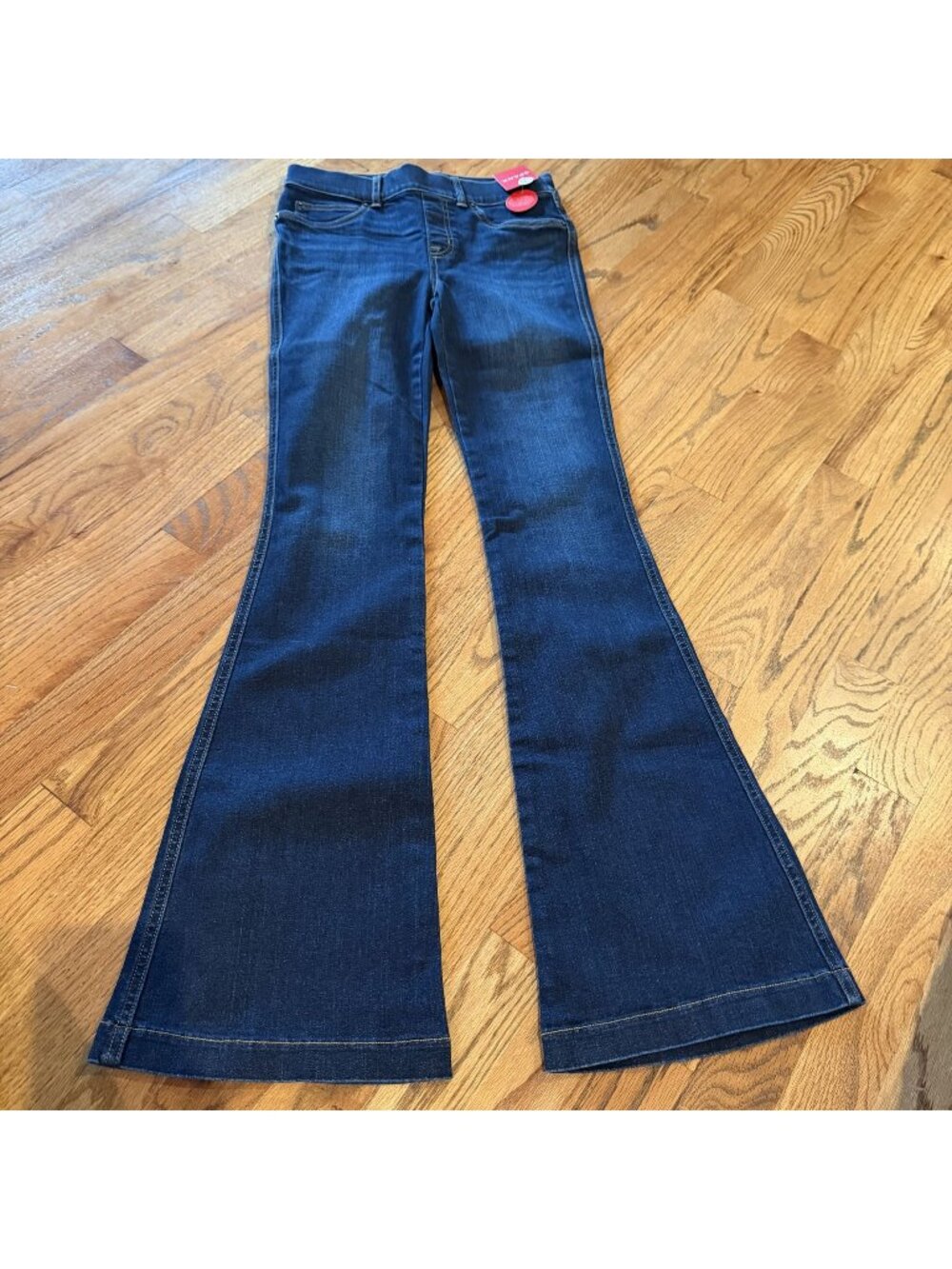 SPANX WOMENS PETITE DENIM FLARE JEANS NEW XS